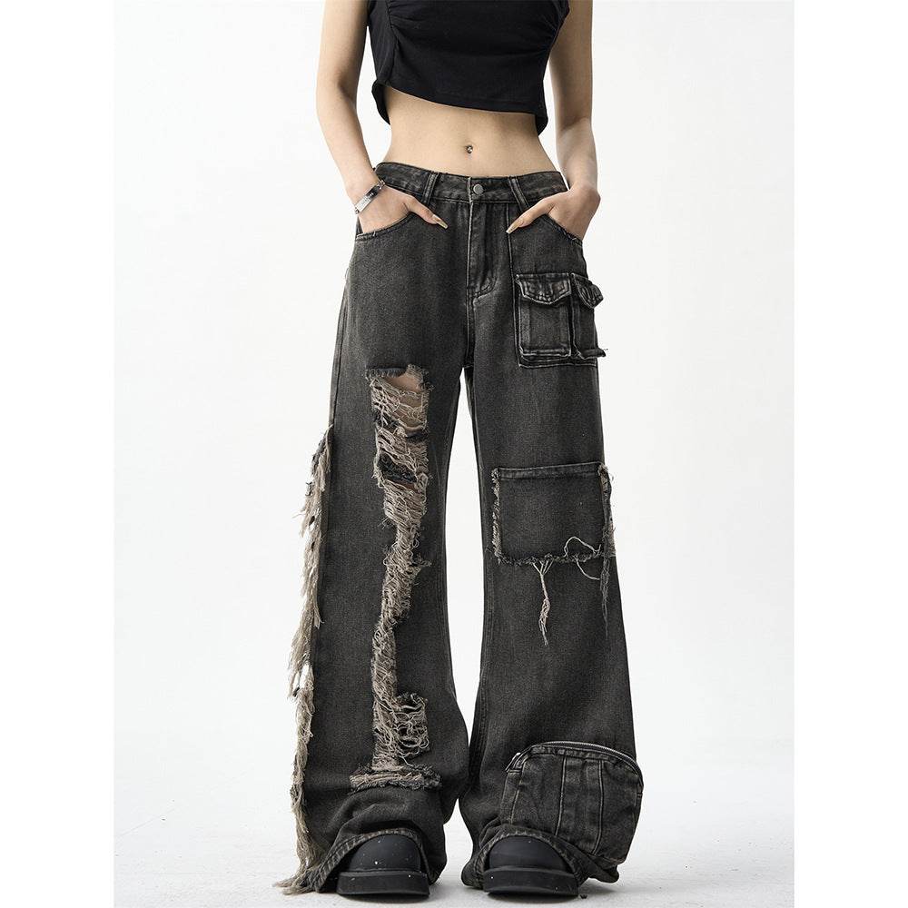 American Street Niche Oversized jeans Cargo pants for women - Velora