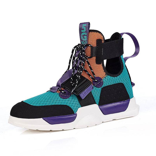 New High-Top Breathable Neutral Large SDize Sneakers - Velora
