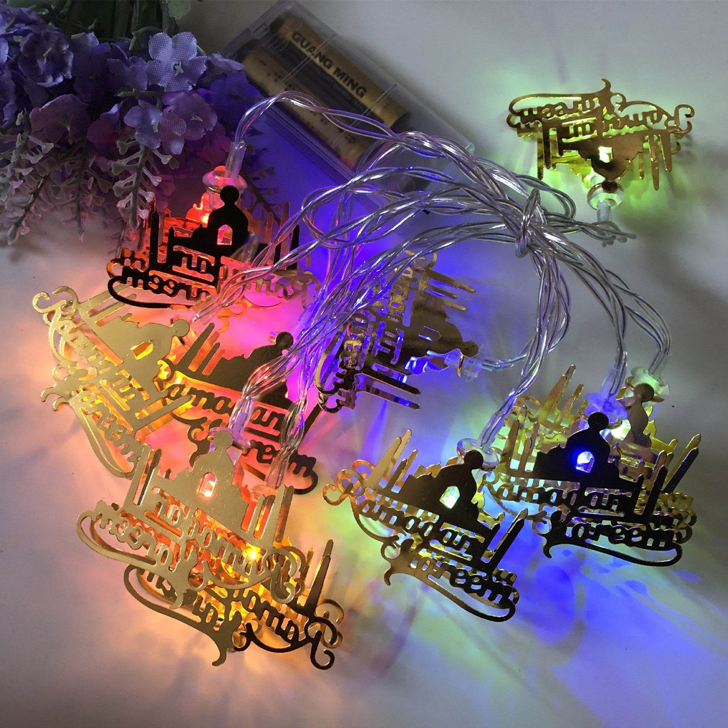 New Muslim Ramadan Iron LED Letters Eid Mubarak string Light - Velora