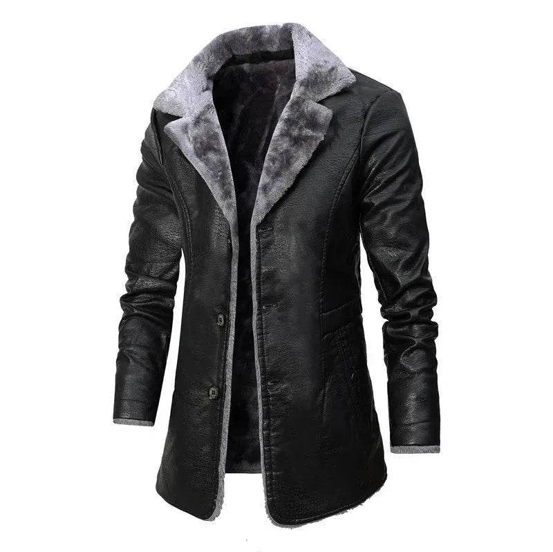 Plush Large Lapel Suit Fur Plush Jacket Men - Velora