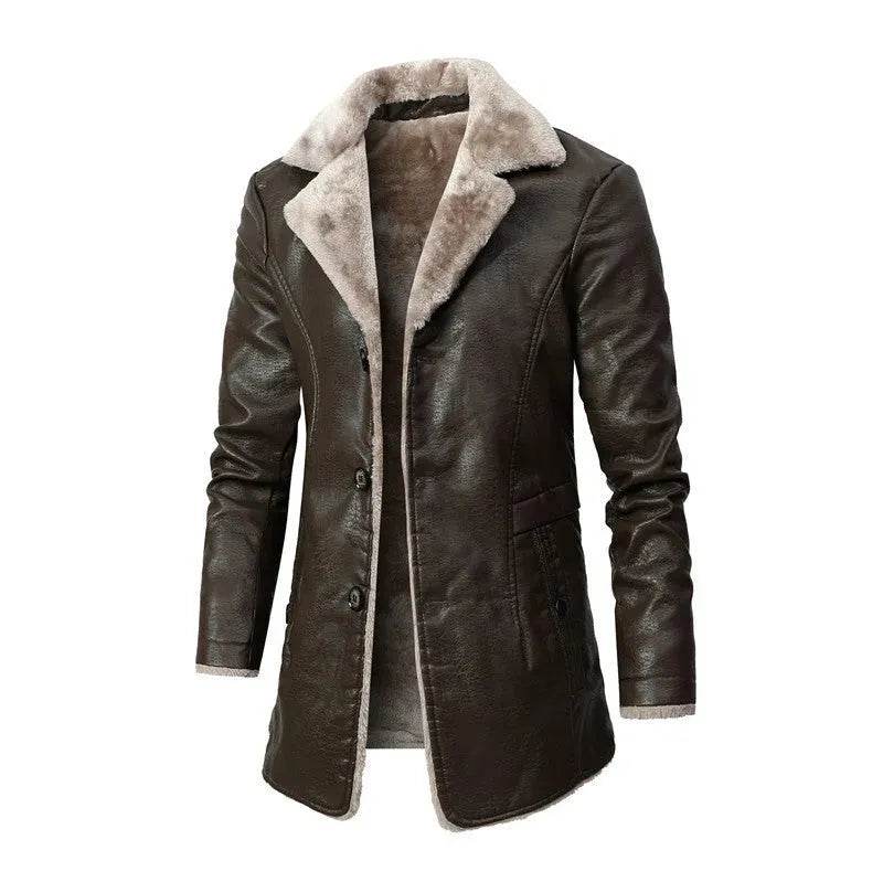 Plush Large Lapel Suit Fur Plush Jacket Men - Velora