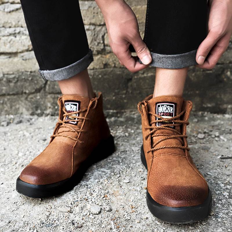 Plus Size Martin Boots Men's High Top - Velora