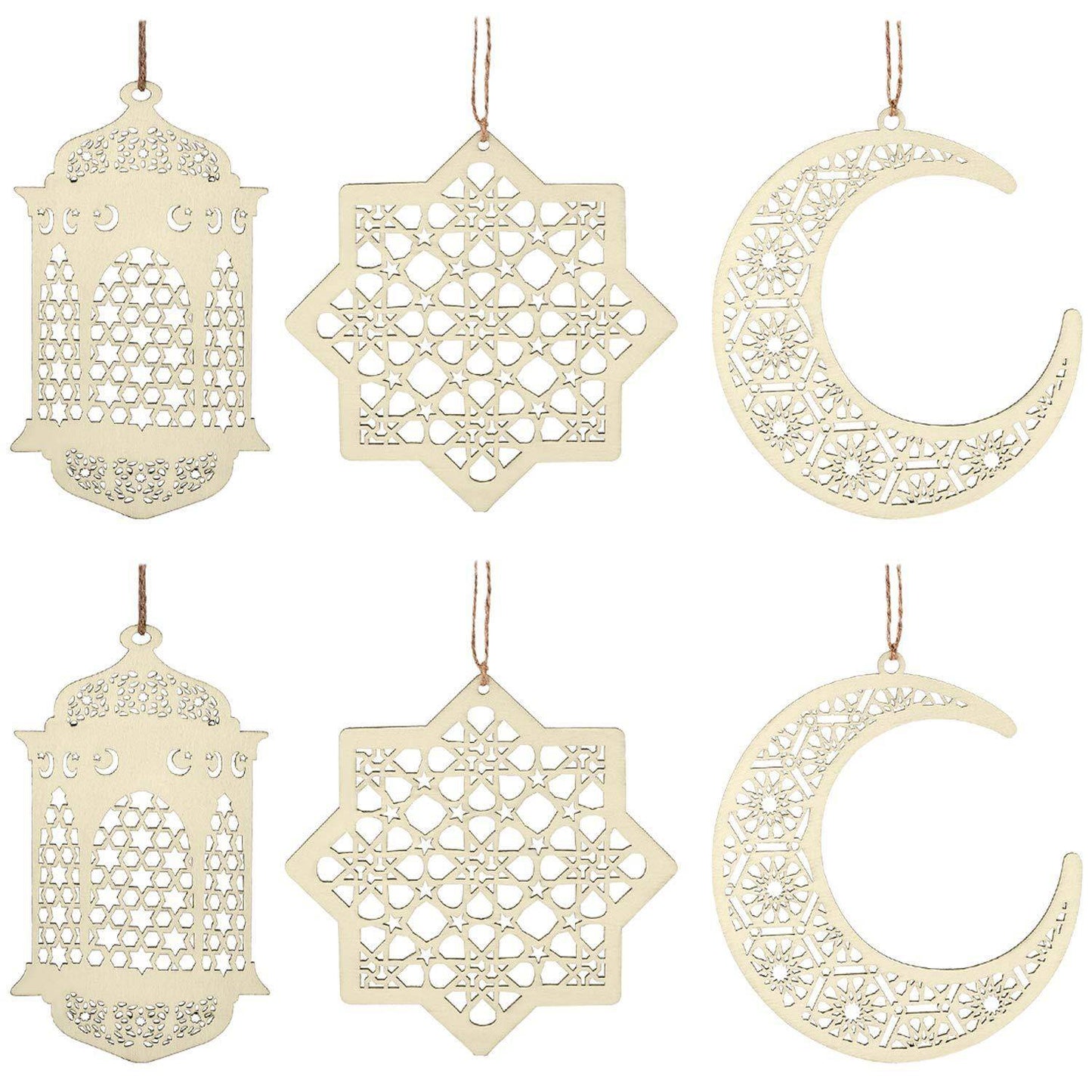 Eid Mubarak Pendant Desktop Wooden Decorative Ornament - Velora