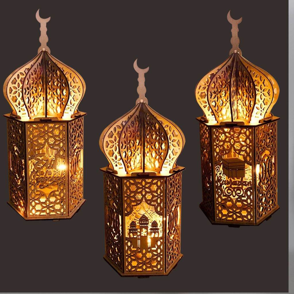 Ramadan Festival Decorative Eooden Crafts Ornaments - Velora