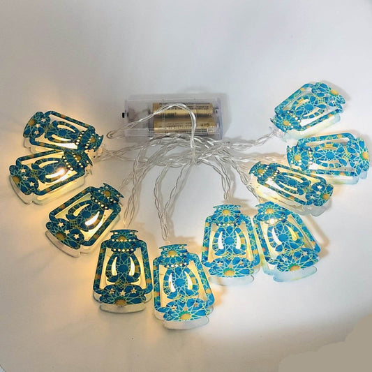 LED Lantern Palace Lantern Eid Mubarak String Lights Ramadan Festival Decoration - Velora