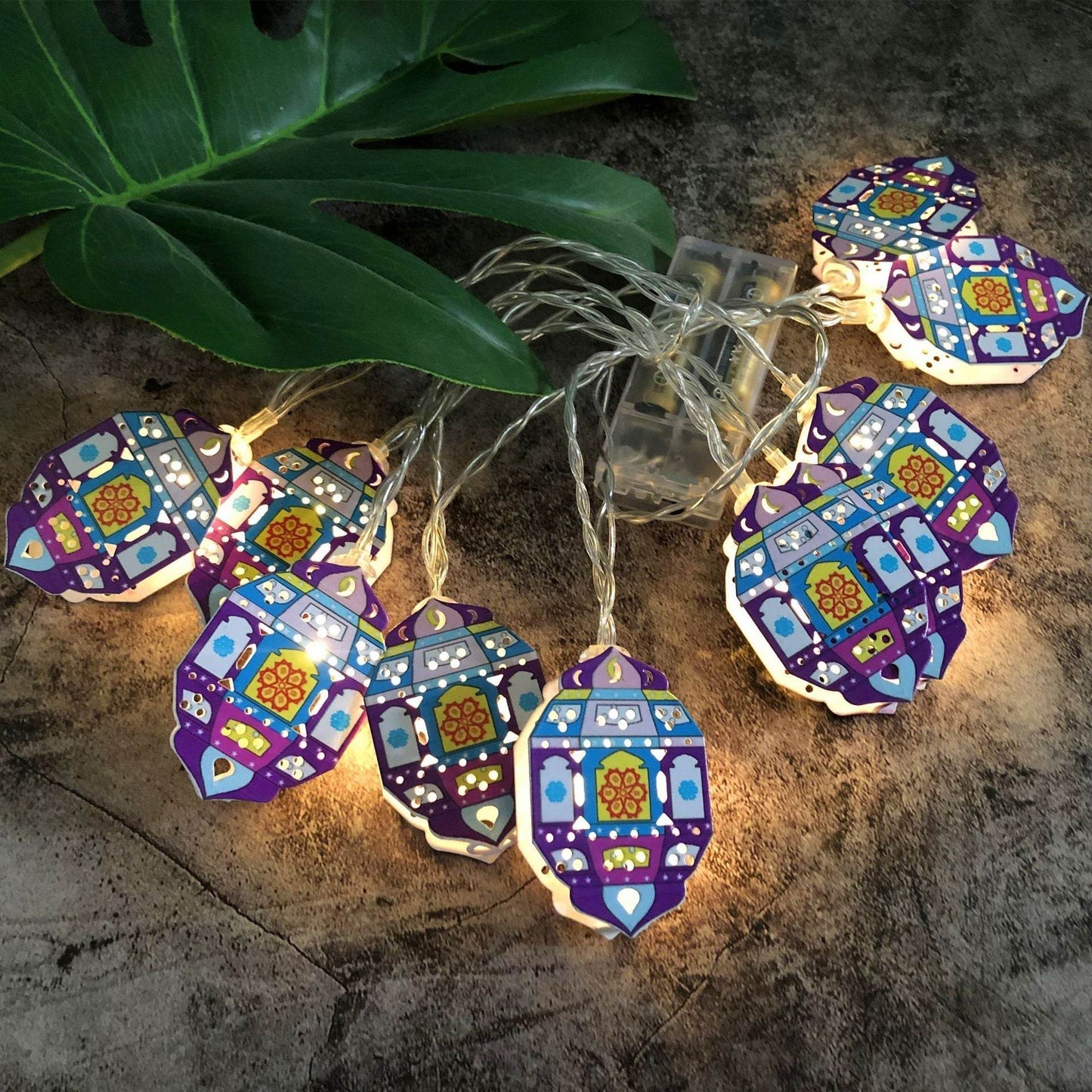 LED Lantern Palace Lantern Eid Mubarak String Lights Ramadan Festival Decoration - Velora