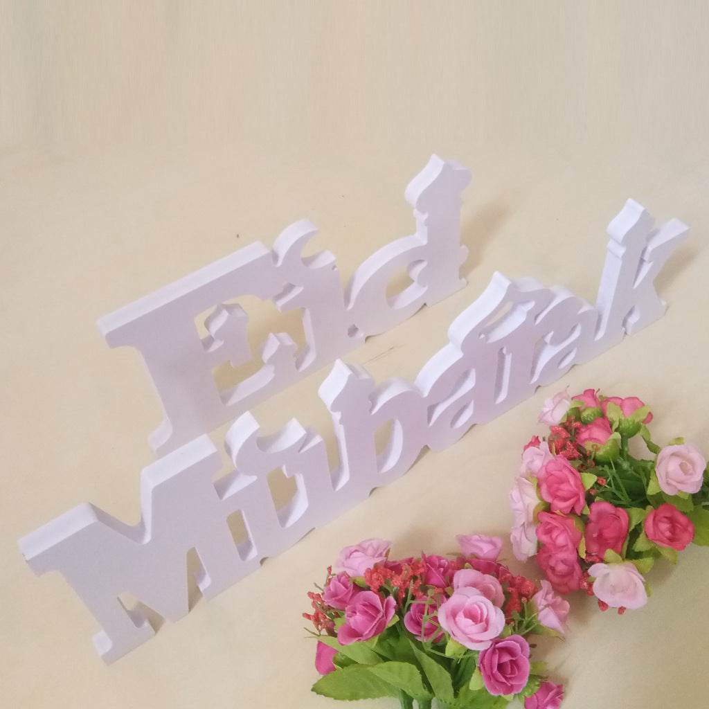 Wood Plastic Letter Ramadan Table Home Decoration Crafts Eid Mubarak plaques - Velora