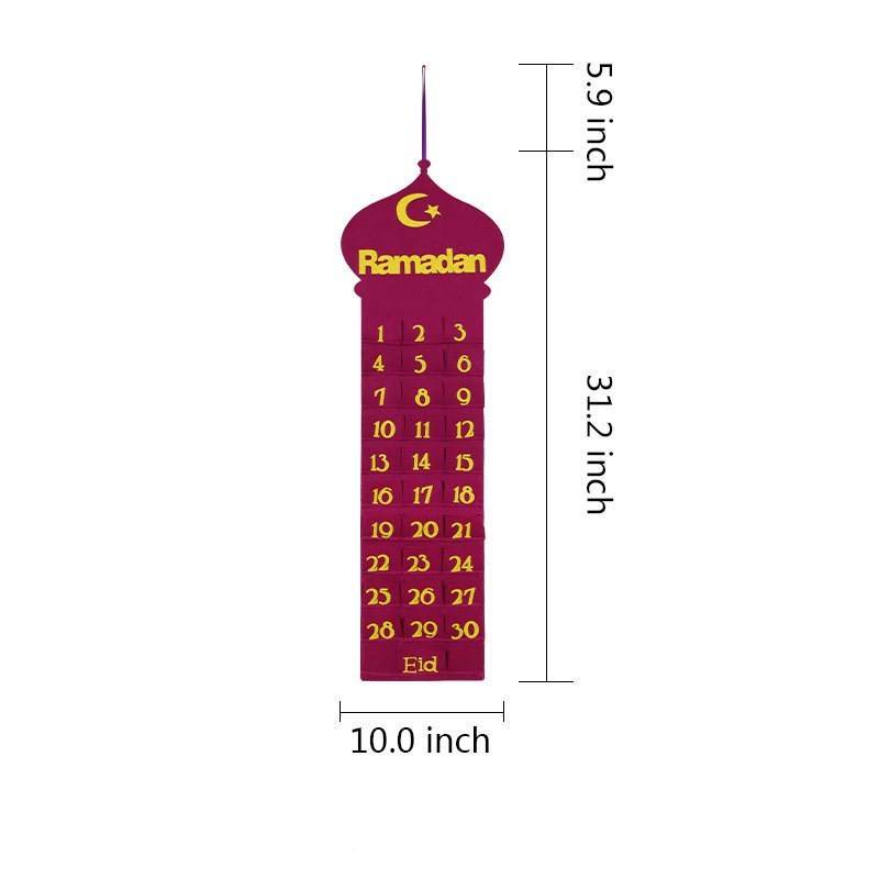 For Eid Al-Fitr And Ramadan, The Cloth Wall Calendar Carries The Bag - Velora