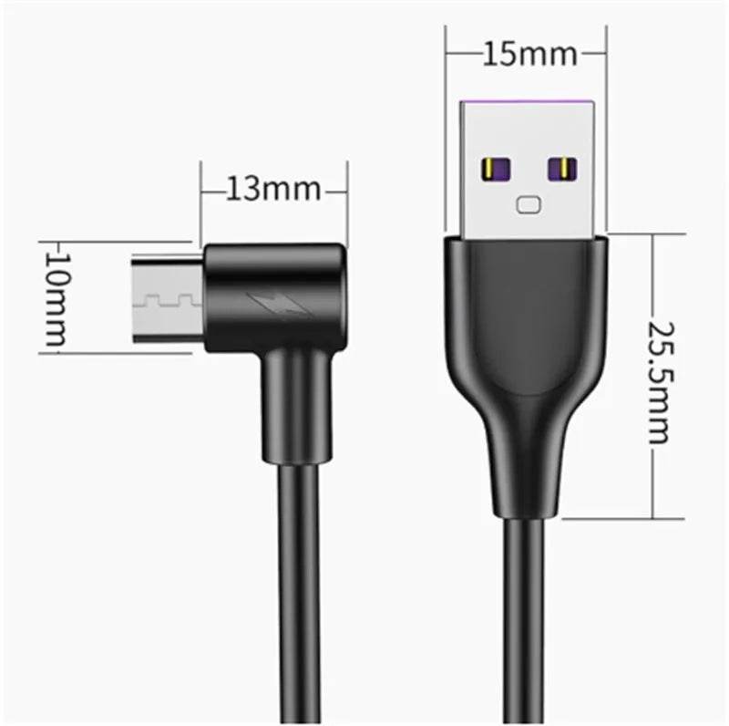 Data Cable 5A Fast Charging Elbow Charging Cable for Mobile Phone - Velora