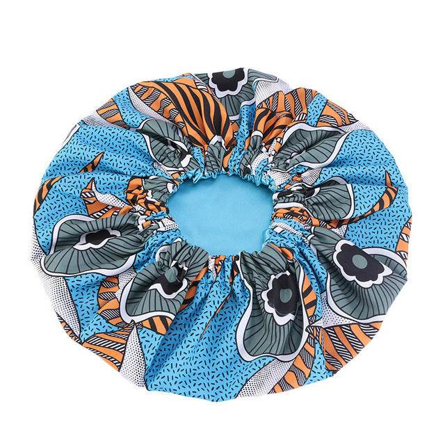 Pattern Satin Linned Bounce Hair Bonnet - Velora