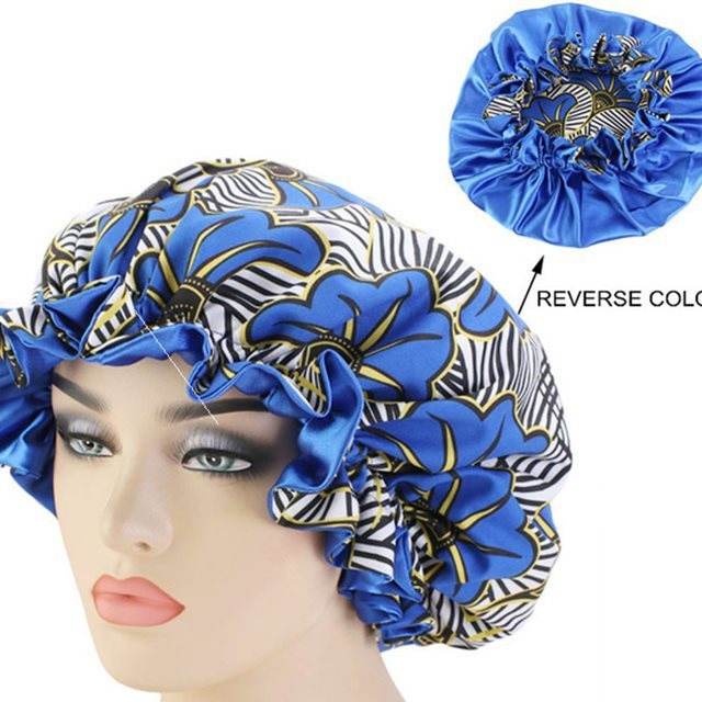 Bounce Curly Hair Bonnet Women Night Sleep Cap - Velora