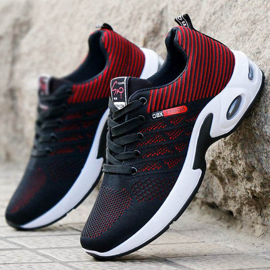 Non-Slip Lace-Up Running Shoes Korean Lightweight Casual Sports Shoes - Velora