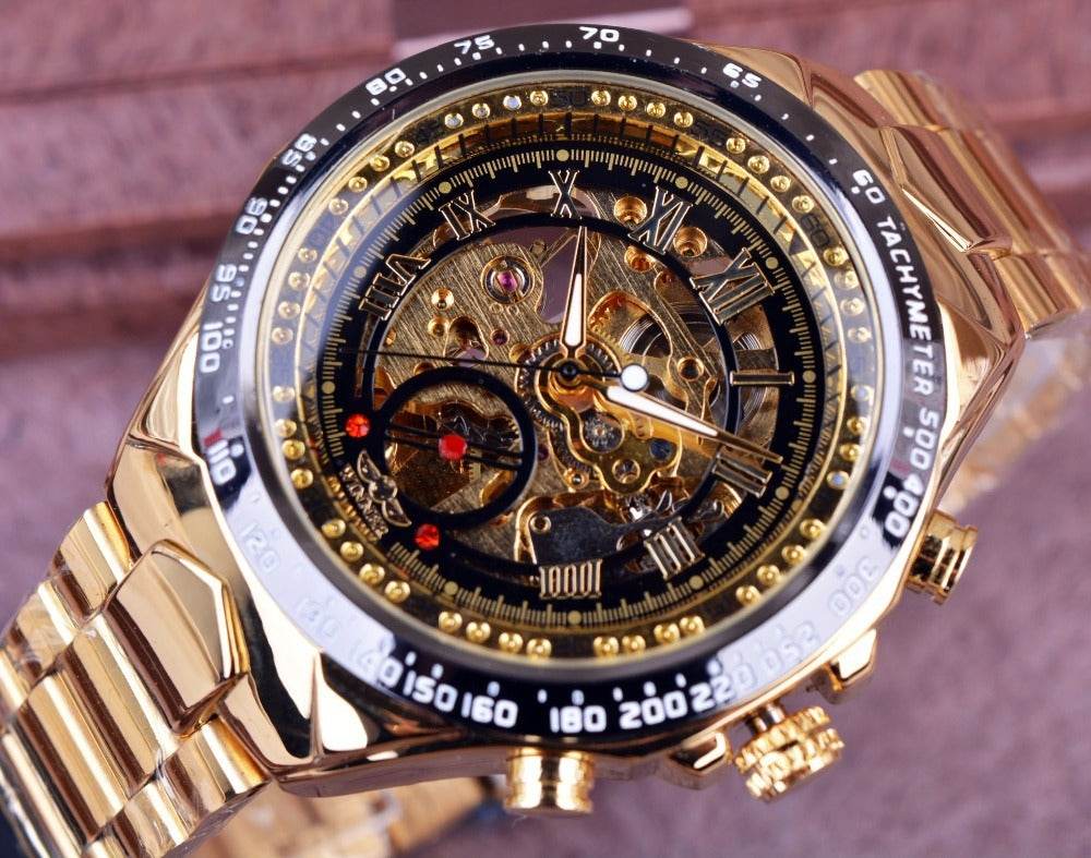 Personalized All-steel Hollow Automatic Mechanical Watch Fashion Watch For Men - Velora