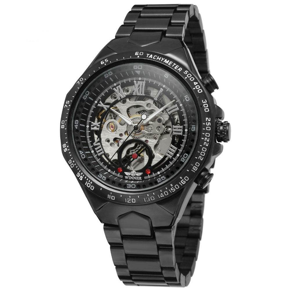 Personalized All-steel Hollow Automatic Mechanical Watch Fashion Watch For Men - Velora