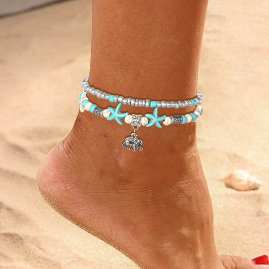 Double Sea Star Rice Bead Jewelry Yoga Beach Jewelry - Velora