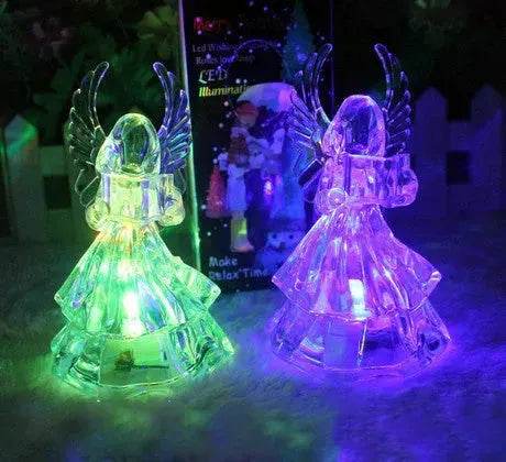Colorful Acrylic Angel Night Light Christmas Gifts - Velora