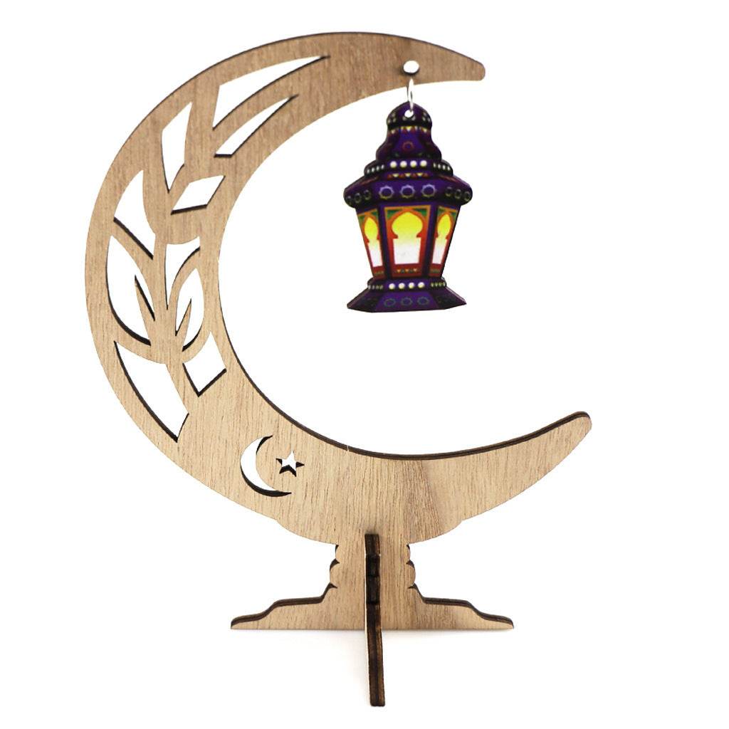 Ramadan Festival Kulbang Moon Painted Lantern Table Decoration Crafts Ornaments - Velora