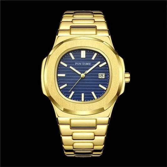 Quartz Watch Calendar Waterproof Luminous Steel Band Watch - Velora