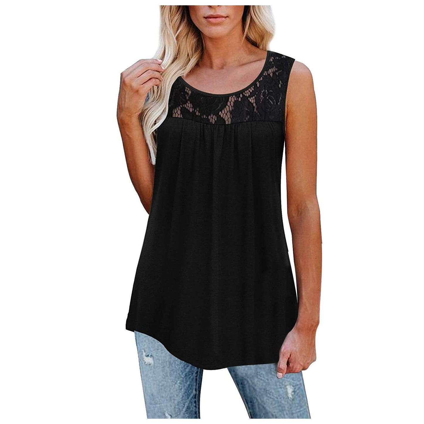 Casual Plus Size 5XL Lace Tops Summer loose top - Velora