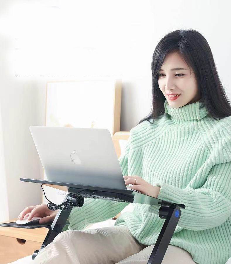 Folding Computer Desk Notebook Computer Stable With Double Fan - Velora