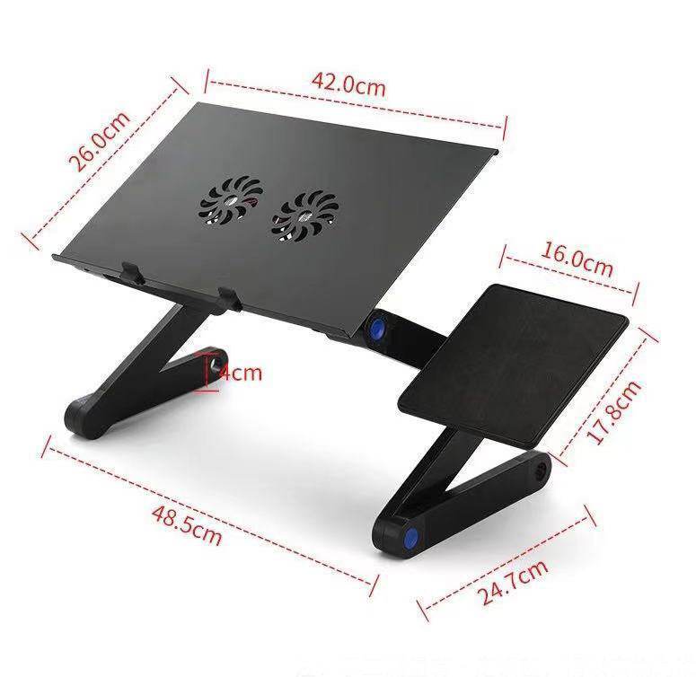 Folding Computer Desk Notebook Computer Stable With Double Fan - Velora