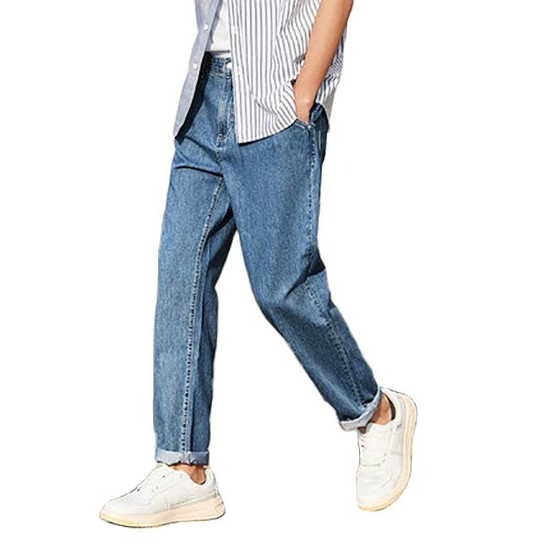 Denim Jeans pant Men New Loose Cotton Jeans Man Autumn casual - Velora