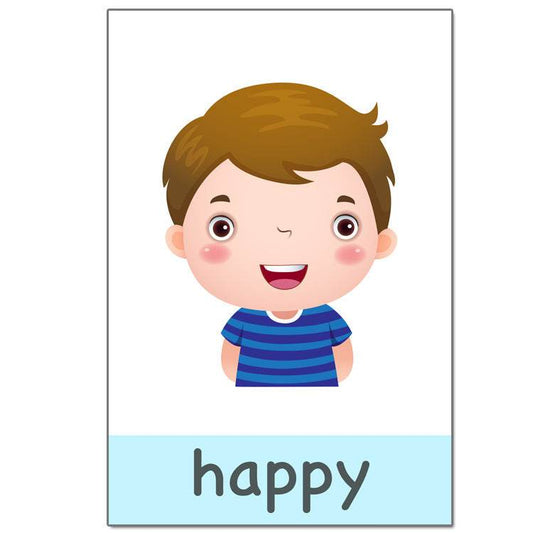 14 pcs Kids Learning Emotions Cognitive Flash Cards - Velora