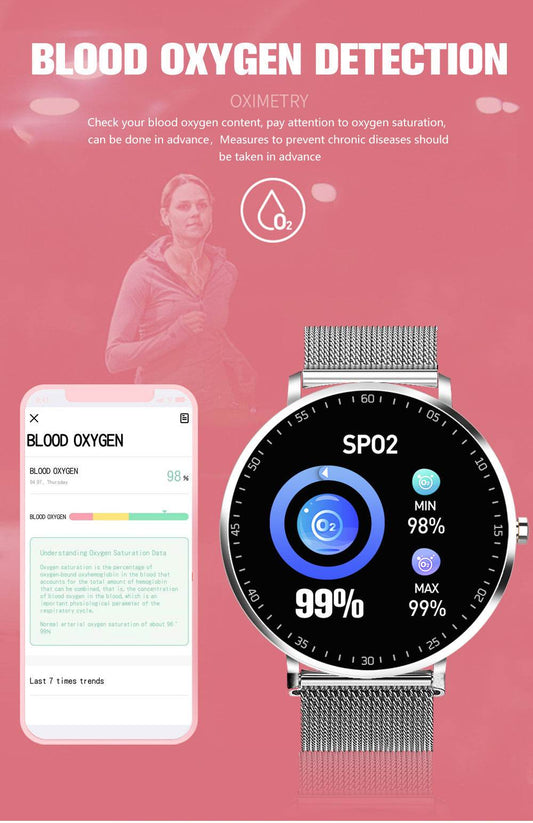 Full Touch Smart Bracelet Sports Fitness Tracker Handband Smart Bracelet - Velora