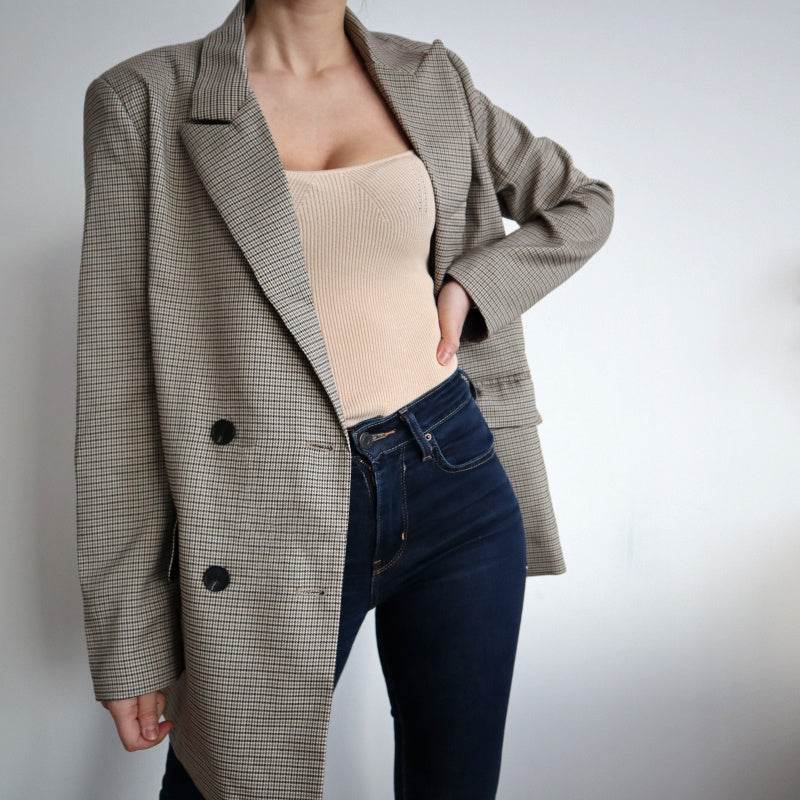 Spring Blazer Women Double Breasted Oversized jacket - Velora