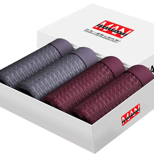 Boxed 4pcs Lot SKY HERO Mens Boxer Brief underwear Short pant men - Velora