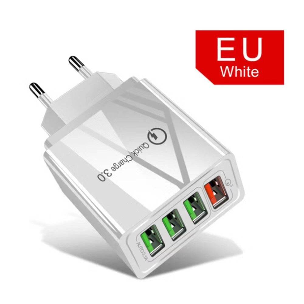 Smart 4 ports USB fast Charger US European British Standard - Velora