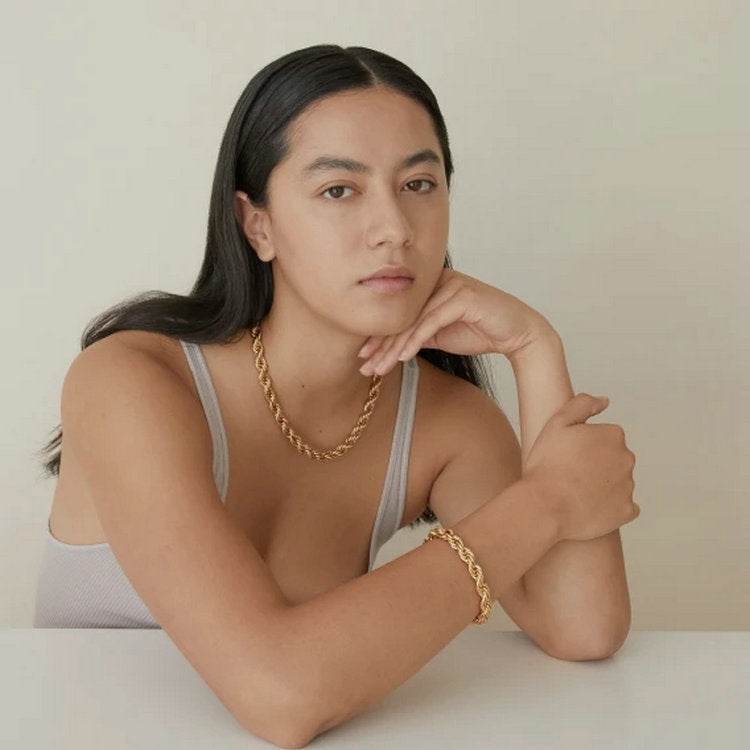 Romeo Twisted Rope Chain Necklace women - Velora