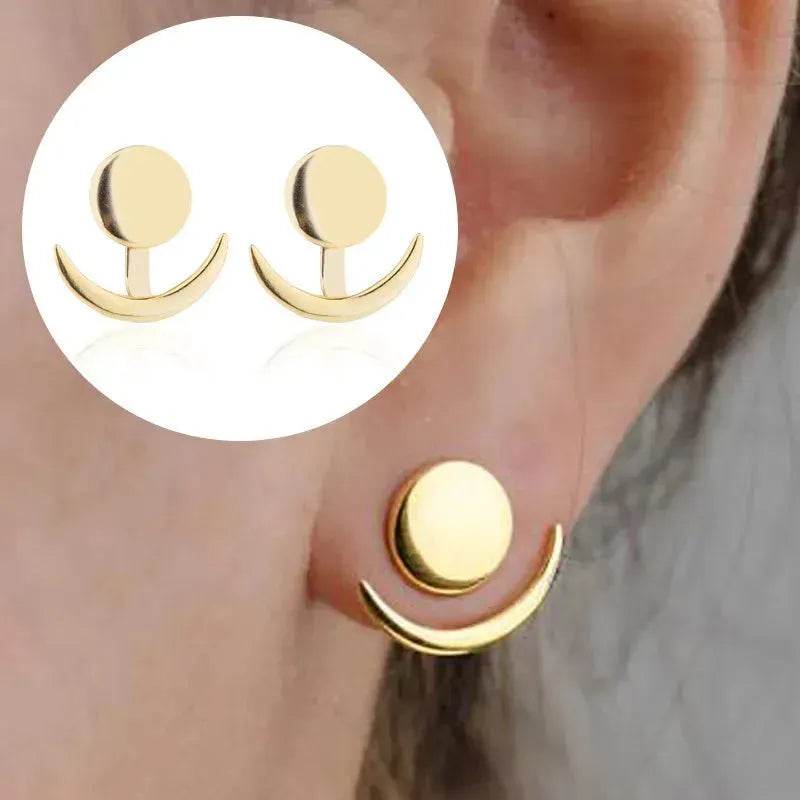 Women's Gold and Silver Stud Earrings - Velora