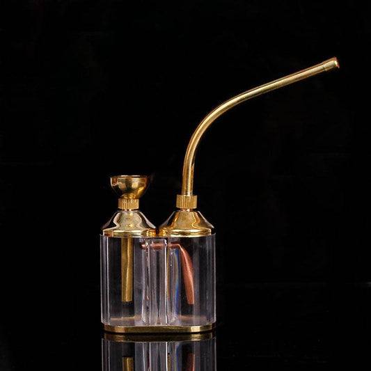 Cool Ye Environmental Health Hookah Portable Mini Water Filter Pipe Men's Simple Old-Fashioned Copper Hookah Direct Sales - Velora