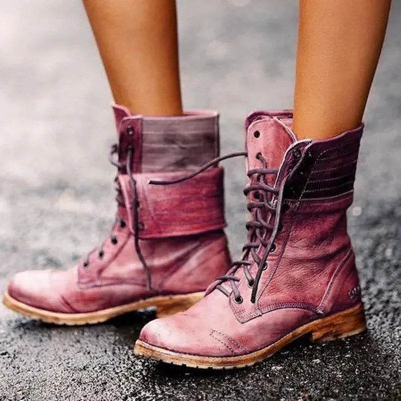 Cross strap Martin boots - Velora