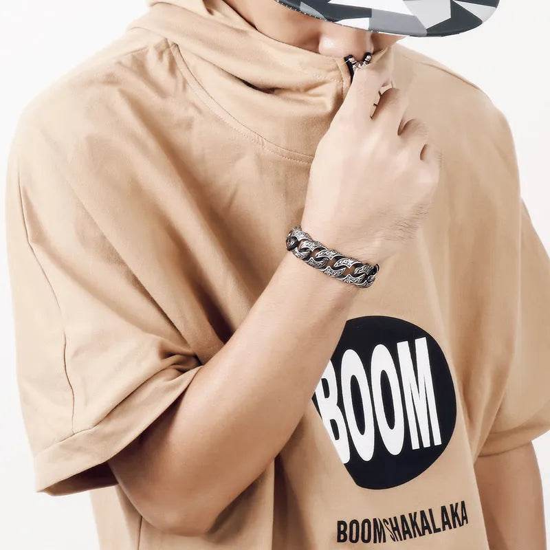 Link Chain Bracelet Punk Stainless Steel - Velora