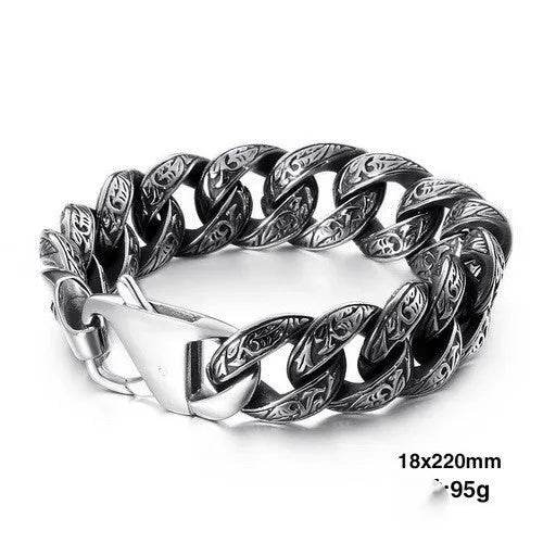 Link Chain Bracelet Punk Stainless Steel - Velora
