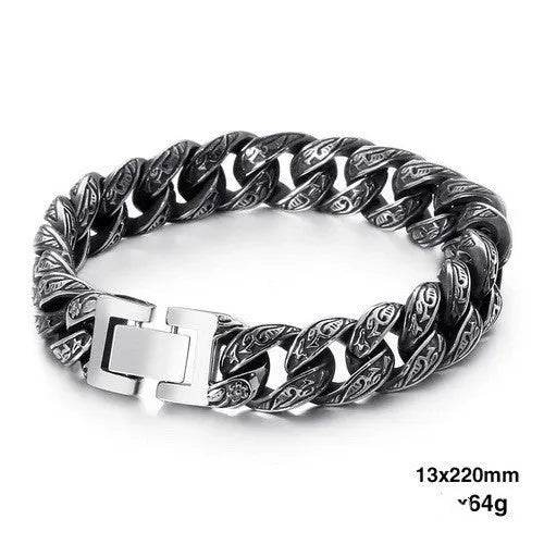 Link Chain Bracelet Punk Stainless Steel - Velora