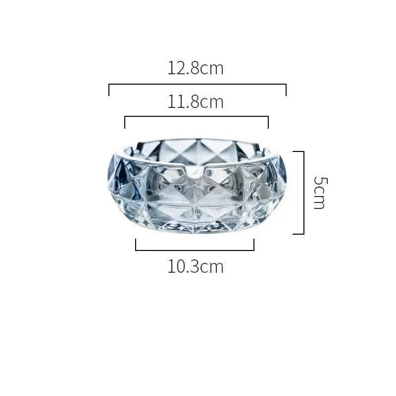 Luxury Crystal Glass Office Cigar Ashtray - Velora