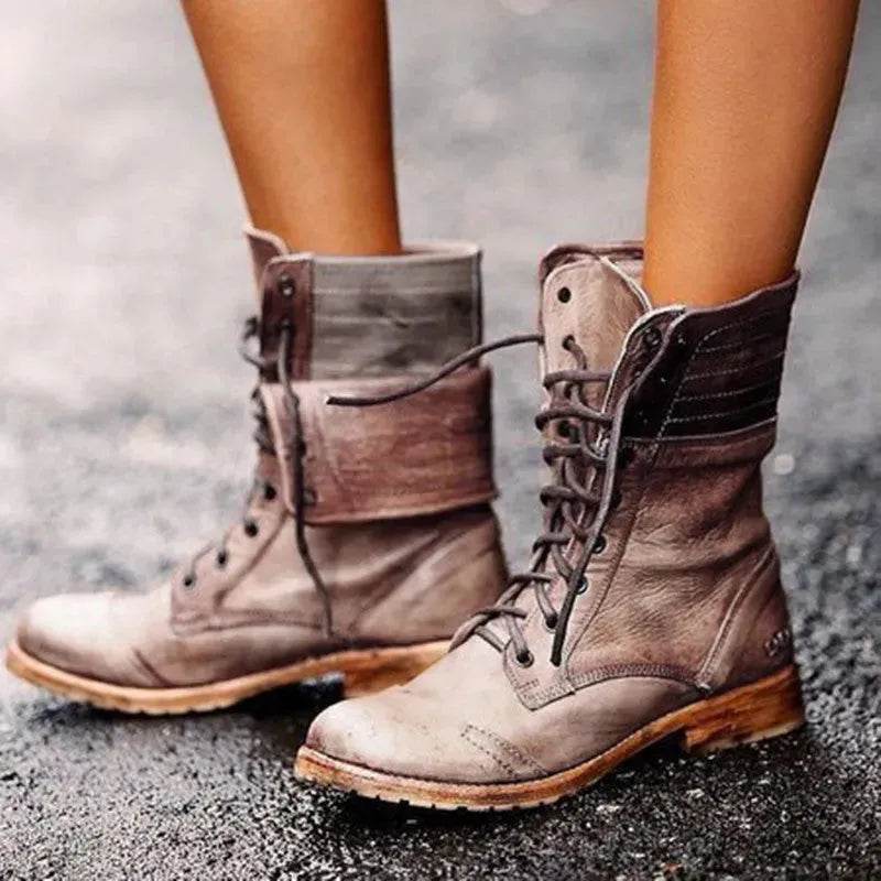 Cross strap Martin boots - Velora