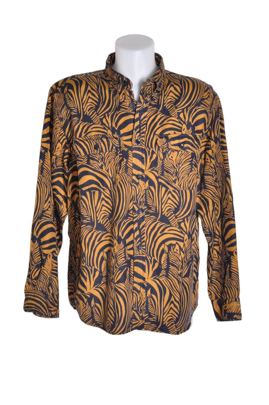 BANANA REPUBLIC Men Button Down Tops Regular fit in Brown - L - Velora