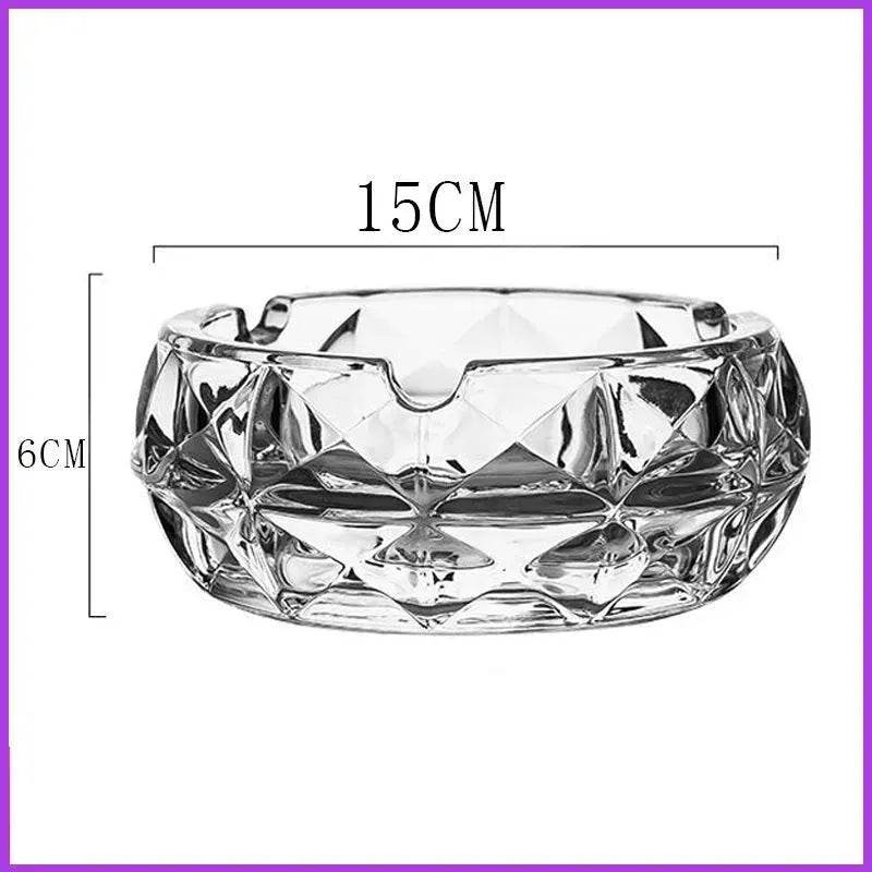 Luxury Crystal Glass Office Cigar Ashtray - Velora