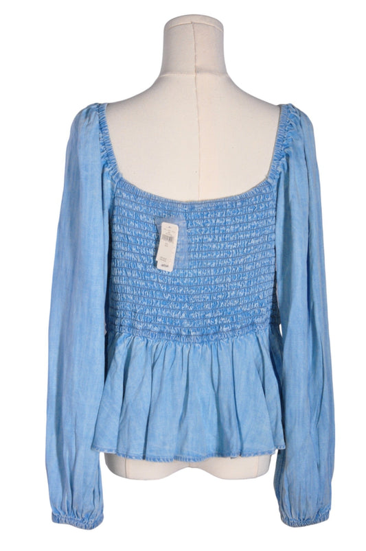 AERIE Women Denim Tops Regular fit in Blue - L - Velora