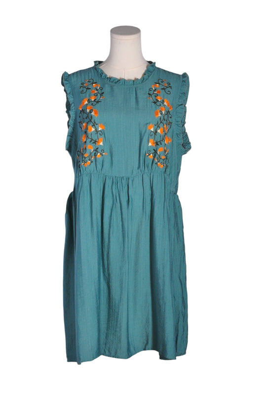 SHEIN Women Midi Dresses Regular fit in Blue - 1XL - Velora