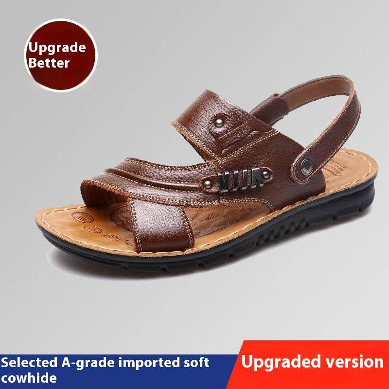 First Layer Cowhide Men's Sandals Summer Genuine Leather Sandals