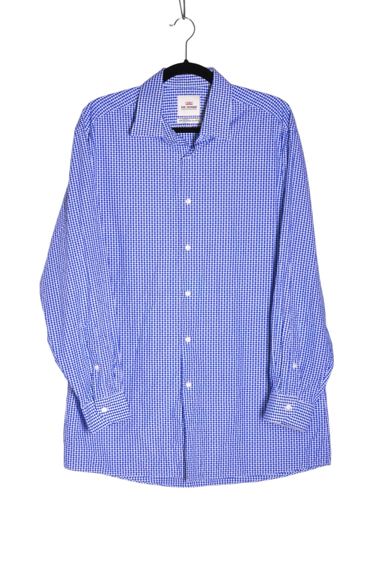 BEN SHERMAN Men Button Down Tops Regular fit in Blue - 34 - Velora