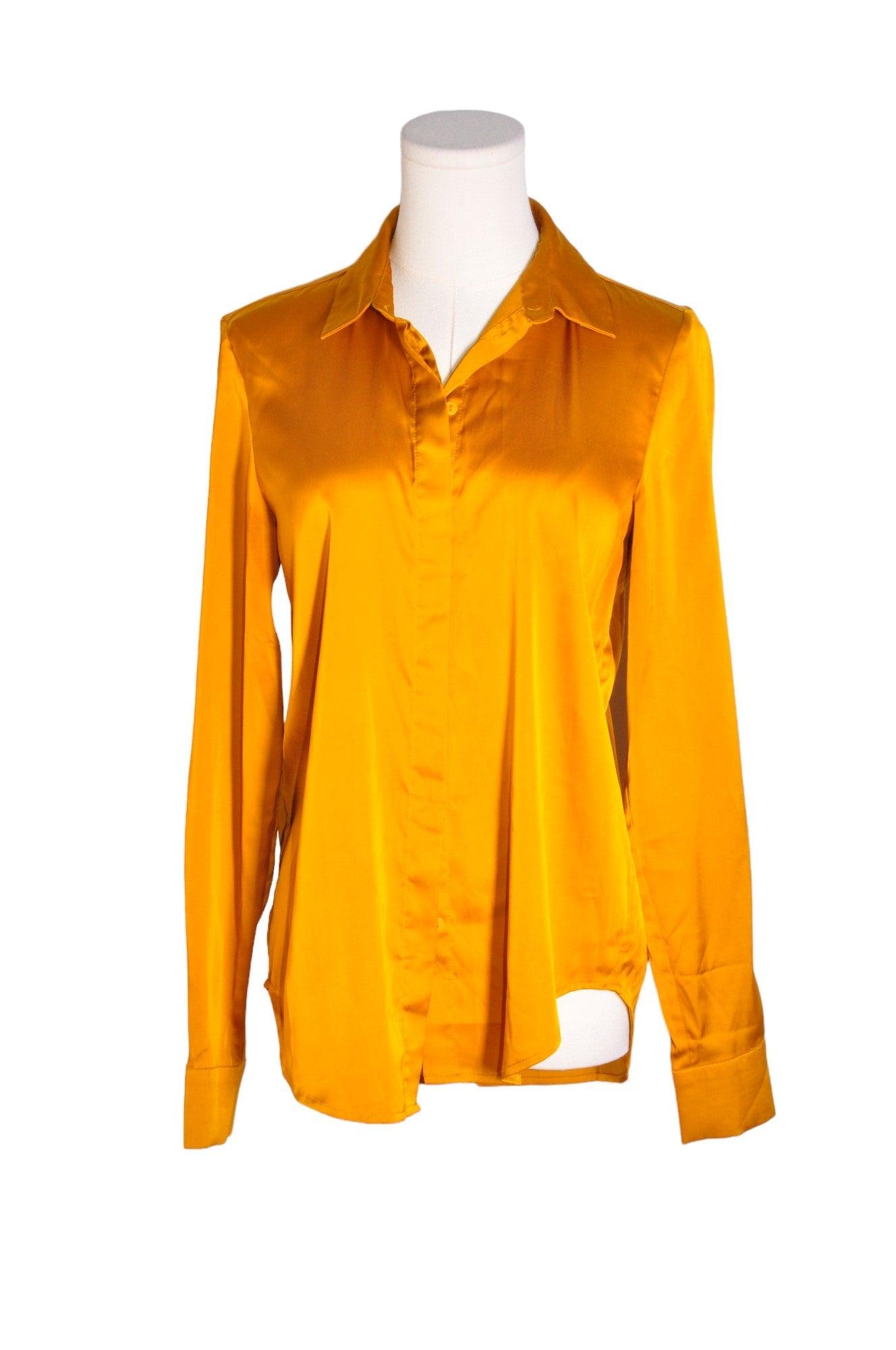 H&M Women Button Down Tops Regular fit in Yellow - 2 - Velora
