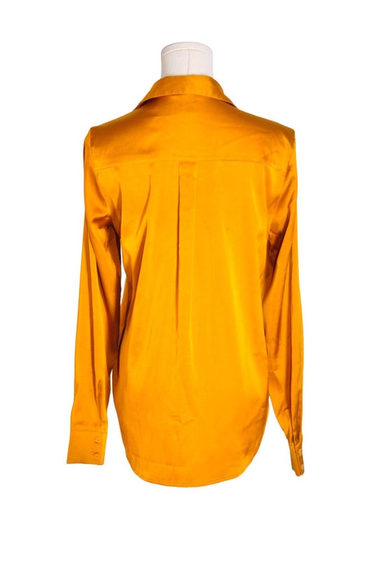 H&M Women Button Down Tops Regular fit in Yellow - 2 - Velora