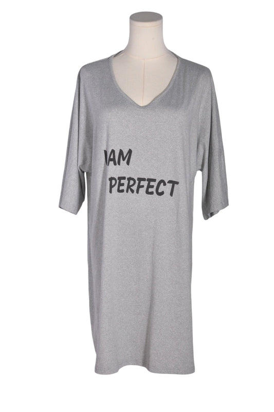 UNBRANDED Women T-Shirts Regular fit in Gray - XL - Velora