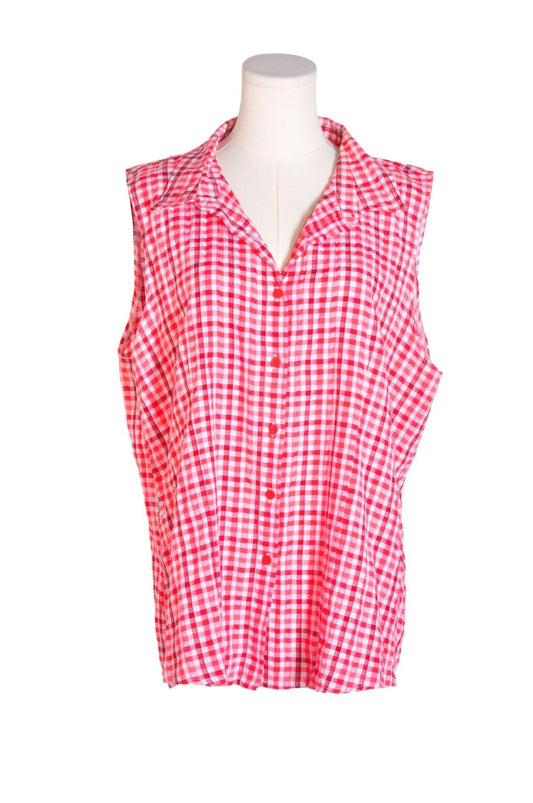CLASSIC EDITIONS Women Button Down Tops Regular fit in Red - XXL - Velora